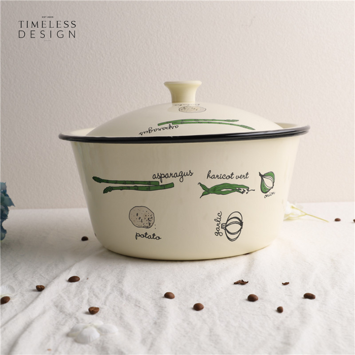 Naarden Enamel Salad Bowl with Cover