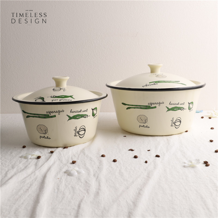 Naarden Enamel Salad Bowl with Cover