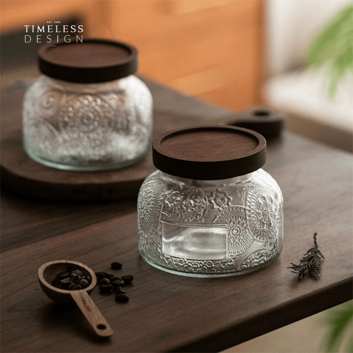 Rand Vintage Wooden Lid Sealed Glass Jar (750ml)