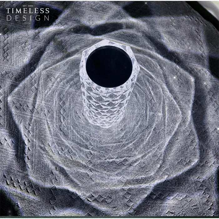 Livia Crystal Rose Diamond Touch Lamp (Crystal Looking)