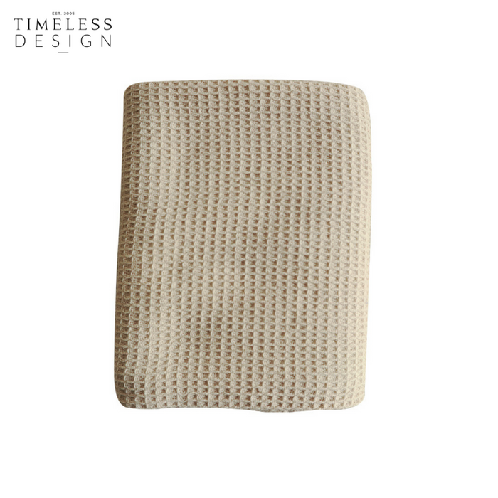 Beige Eilin Waffle Tea Towel