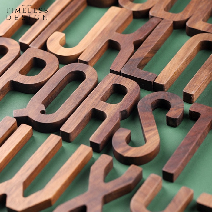 Walnut Wood Alphabet (A-Z)