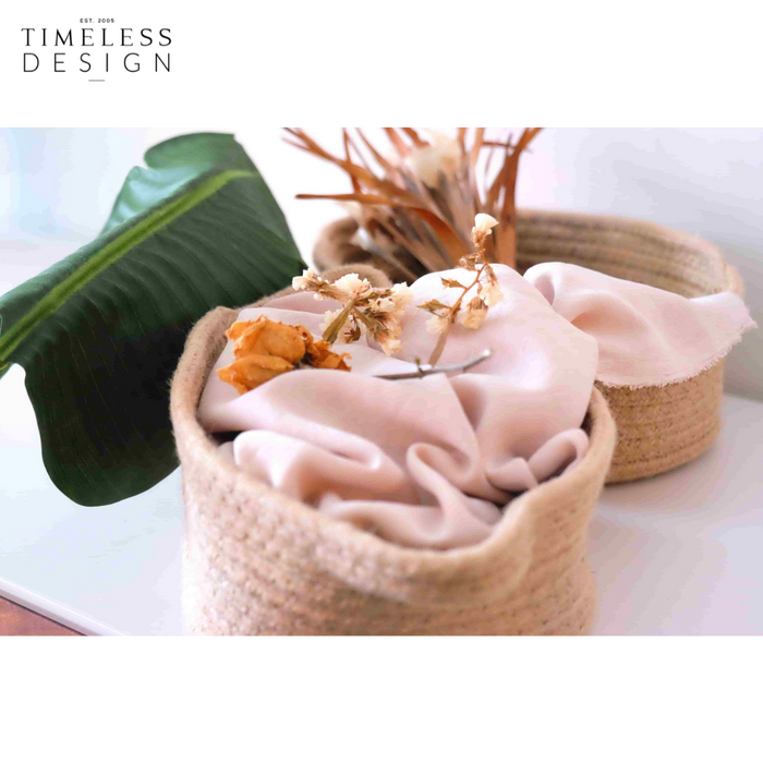 Oriana Oval Flax Rope Basket