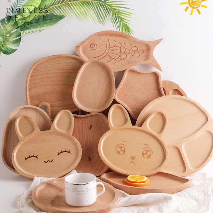 Eiko Children Wooden Food Plate