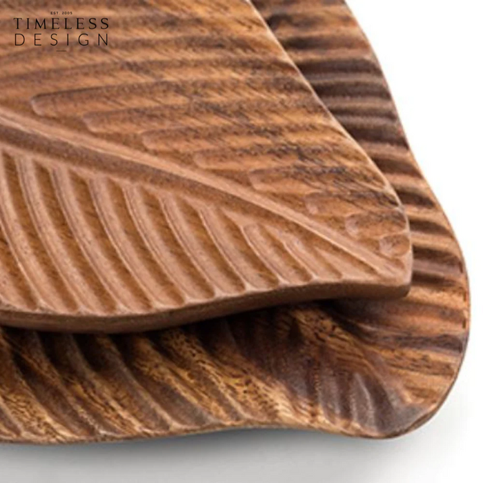 Homey Leaf Wooden Tray