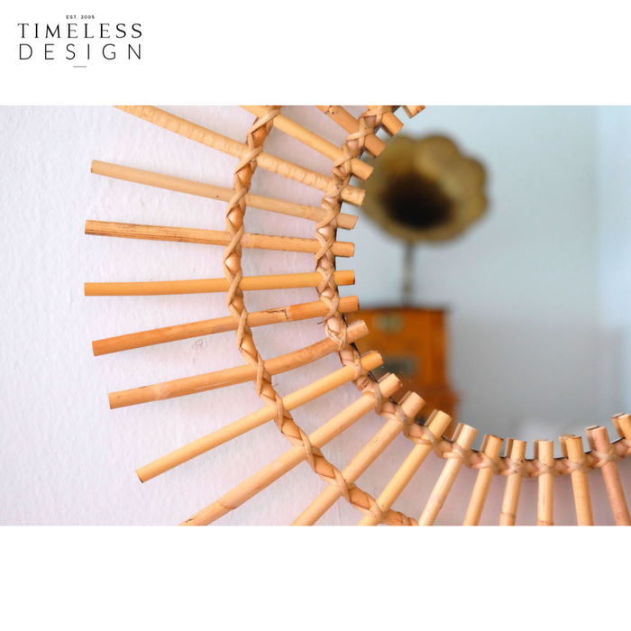 Oriana Sun Wicker Mirror