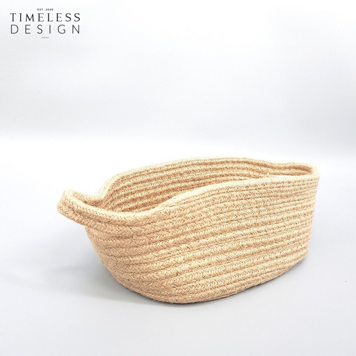 Oriana Oval Flax Rope Basket