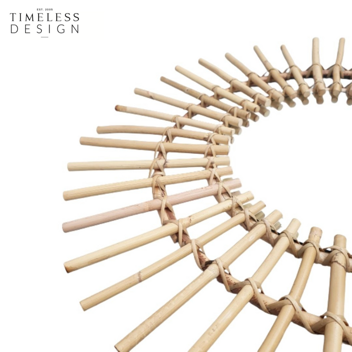 Oriana Sun Wicker Mirror