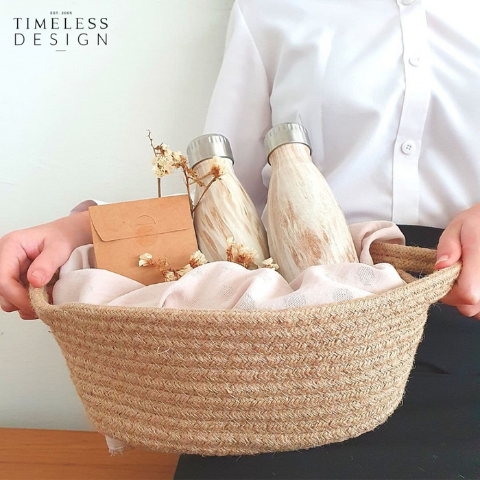 Oriana Oval Flax Rope Basket