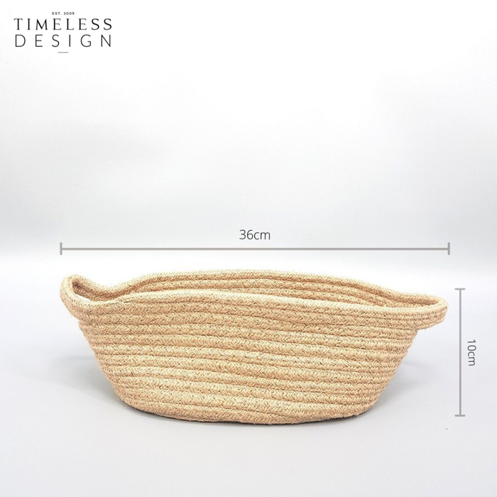 Oriana Oval Flax Rope Basket