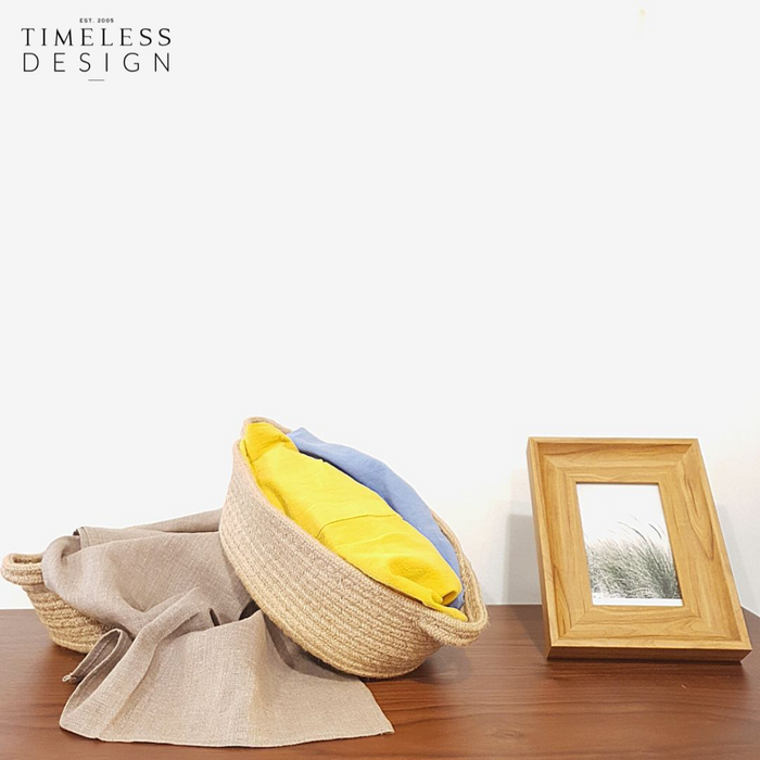 Oriana Oval Flax Rope Basket