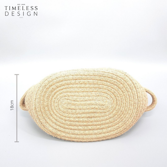 Oriana Oval Flax Rope Basket
