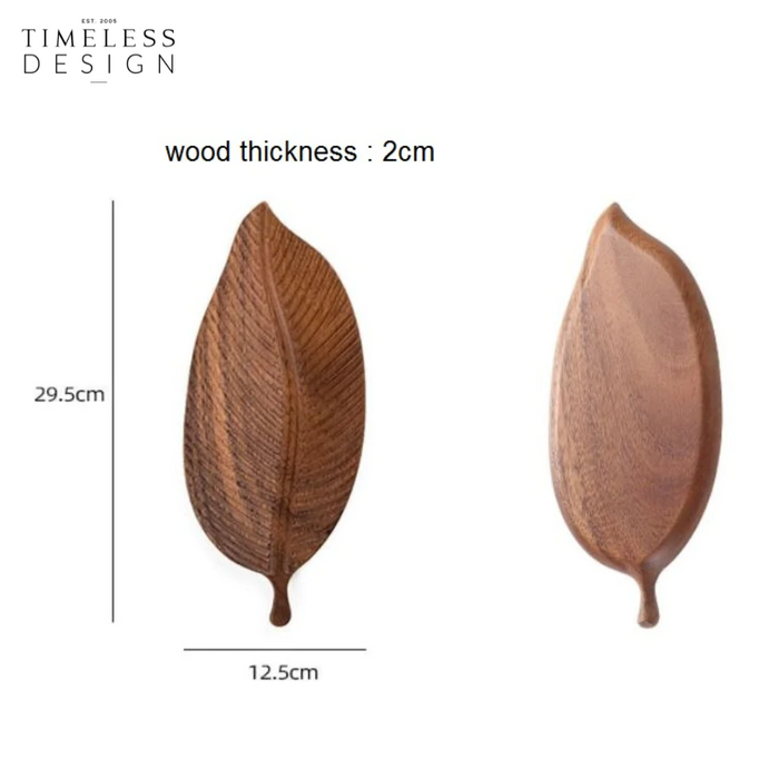 Homey Leaf Wooden Tray