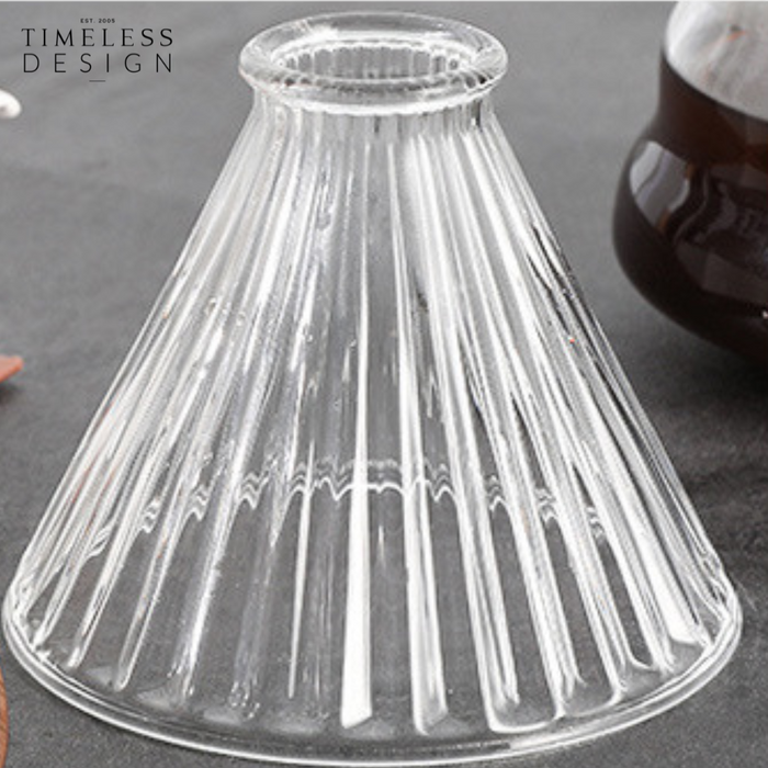 Ida Glass Coffee Dripper with Wooden Holder (Set)
