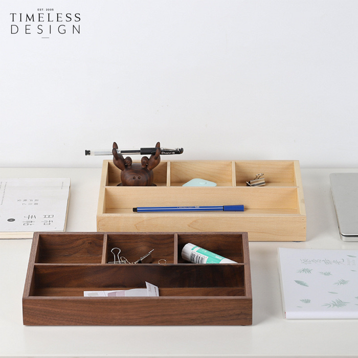 Ally Walnut Desktop Storage Tray