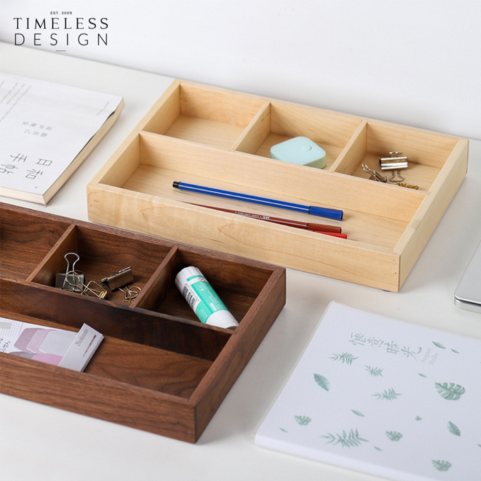 Ally Walnut Desktop Storage Tray