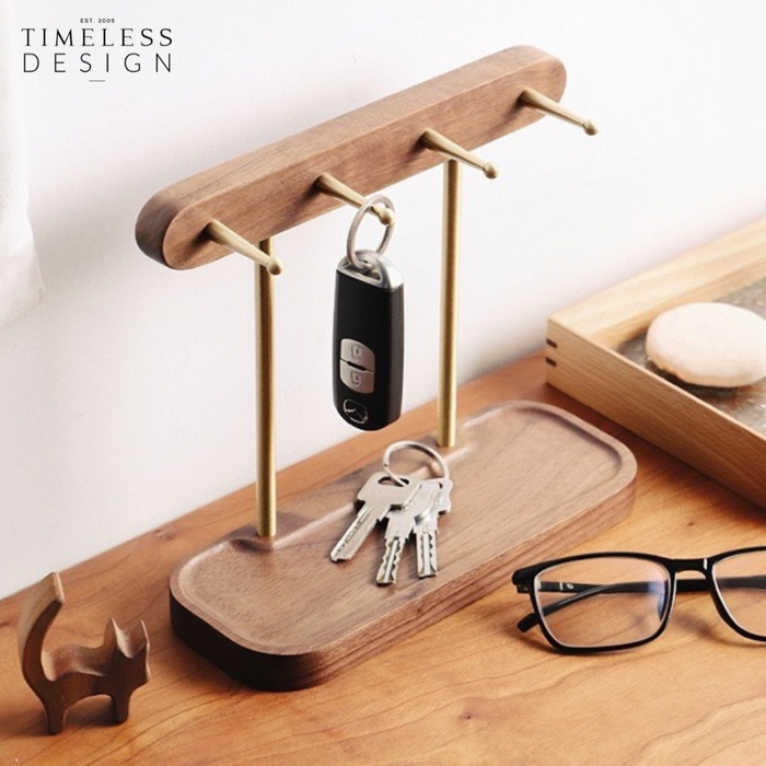 Ally Walnut Wood Key Storage Stand