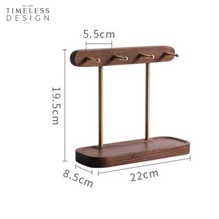 Ally Walnut Wood Key Storage Stand