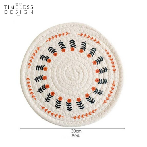 Beyza Round Woven Heat Resistant Coasters