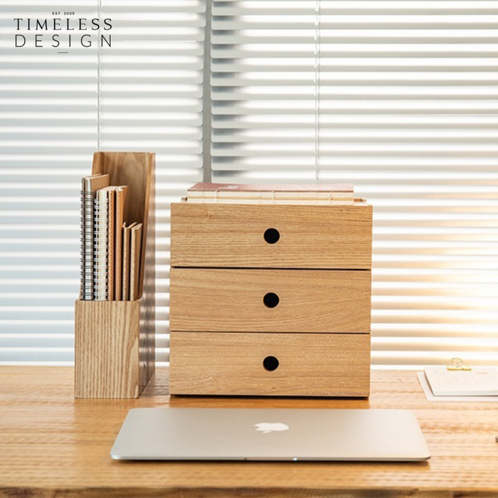 Hiroki Wooden File Storage Stand