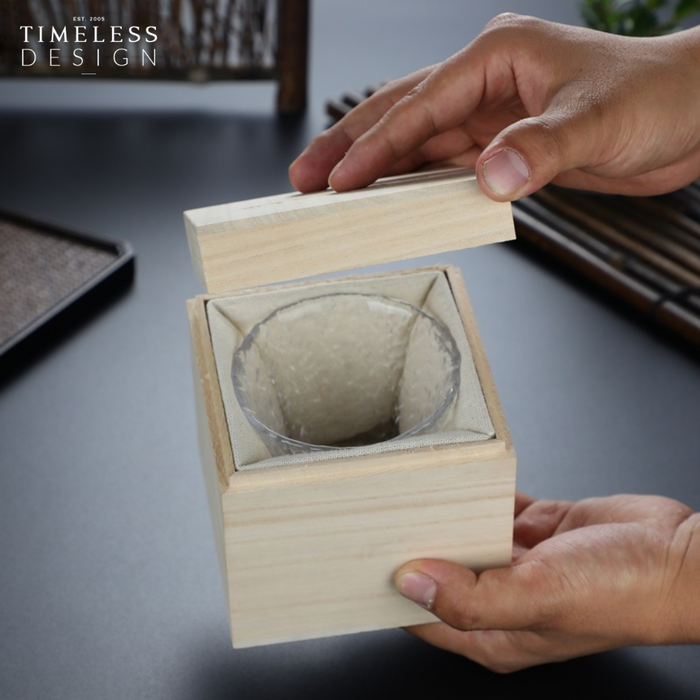 Hiroto Wooden Drinking Glass Storage Box