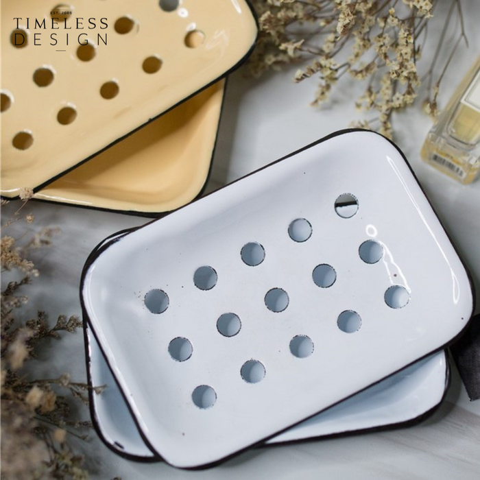 Naarden Enamel Double Layer Soap Tray