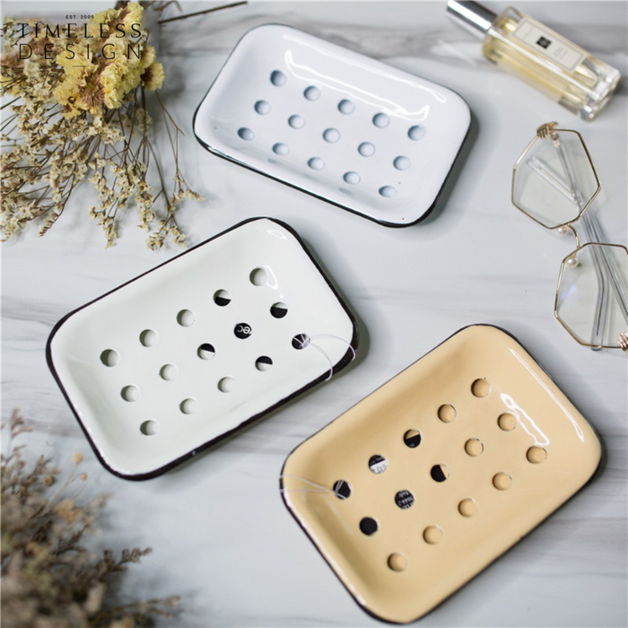 Naarden Enamel Double Layer Soap Tray