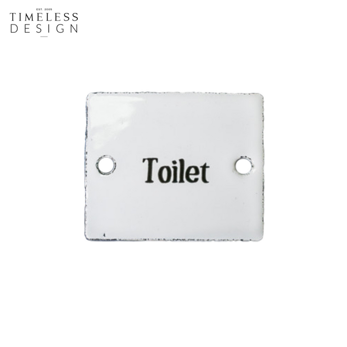 Naarden Enamel Toilet Sign