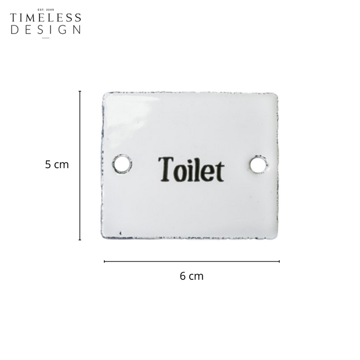 Naarden Enamel Toilet Sign