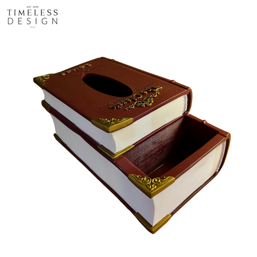 Notre Dame Vintage Book Tissue Box with remote control holder