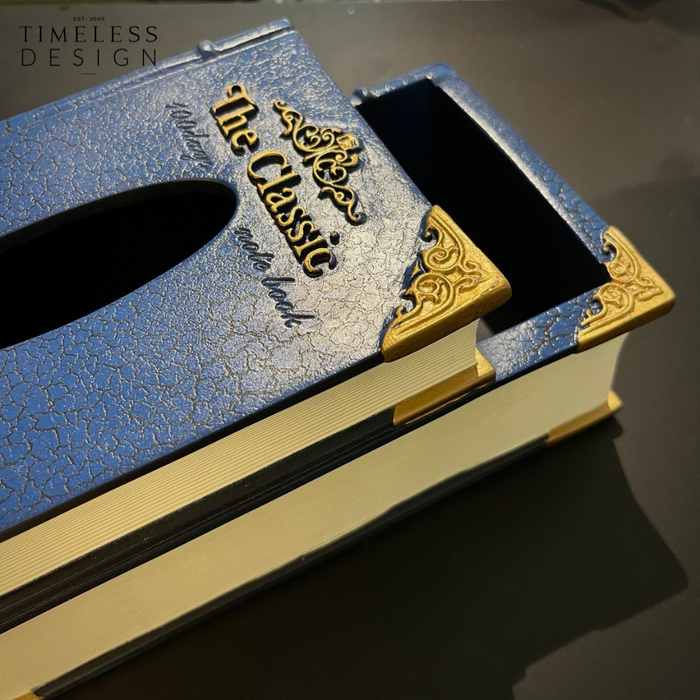 Notre Dame Vintage Book Tissue Box with remote control holder