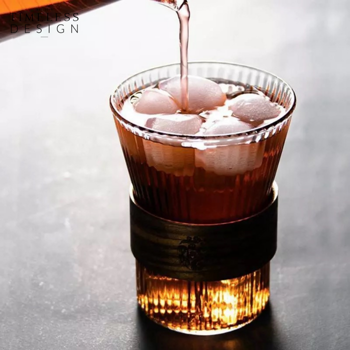 Orin Glass Tumbler With Bamboo Holder Piece