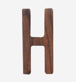 Walnut Wood Alphabet (A-Z) - Timeless Design