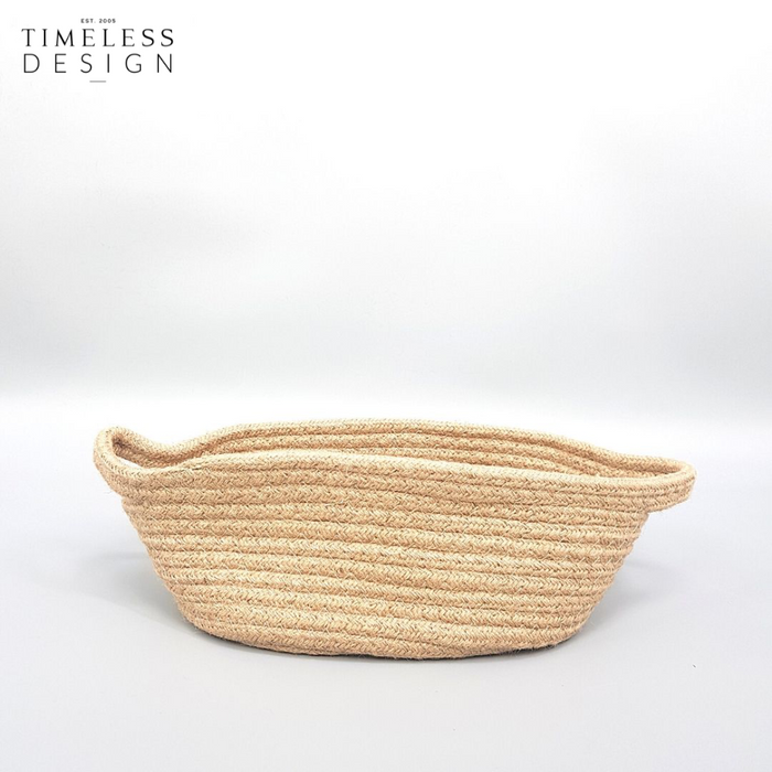 Oriana Oval Flax Rope Basket