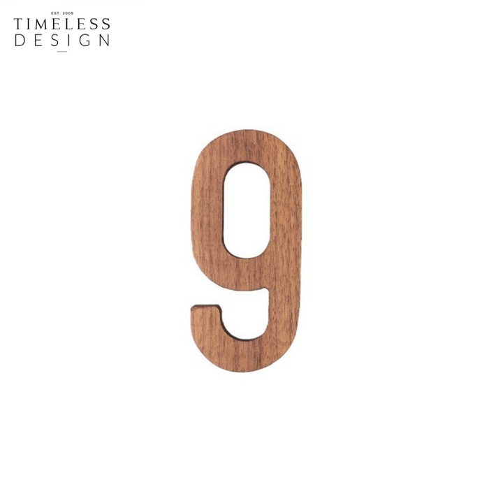 Walnut Wood Numeric (0-9)