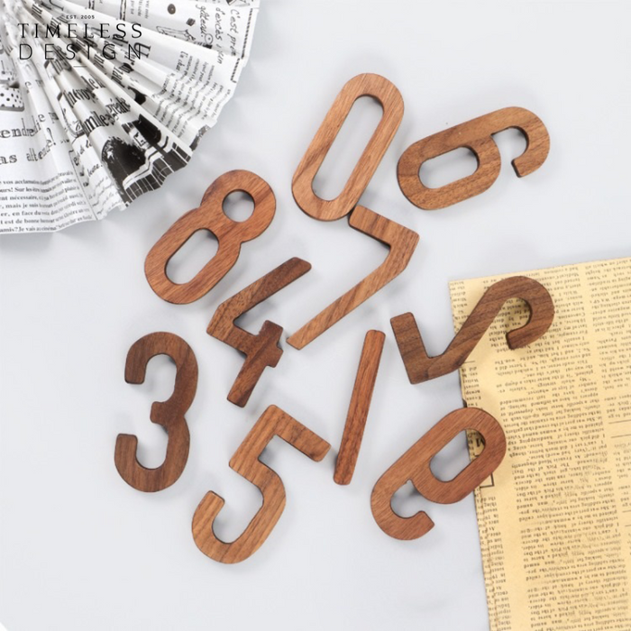 Walnut Wood Numeric (0-9)