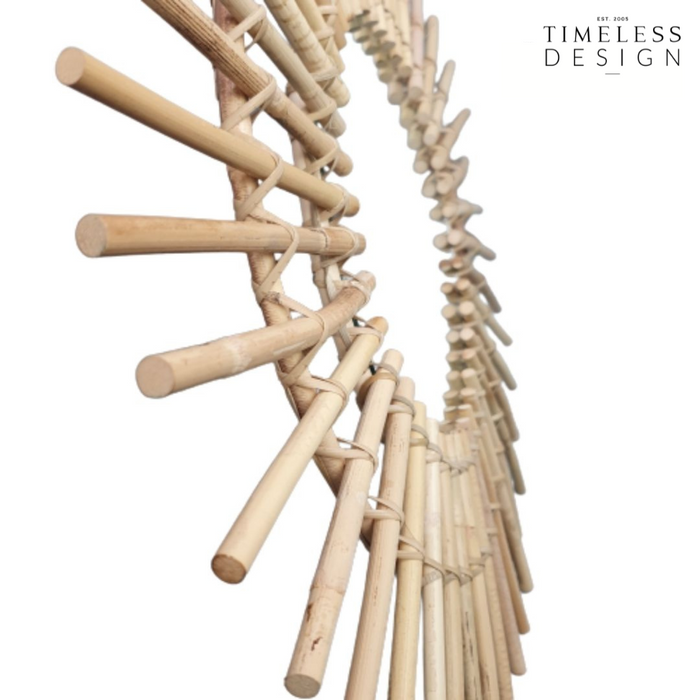 Oriana Sun Wicker Mirror