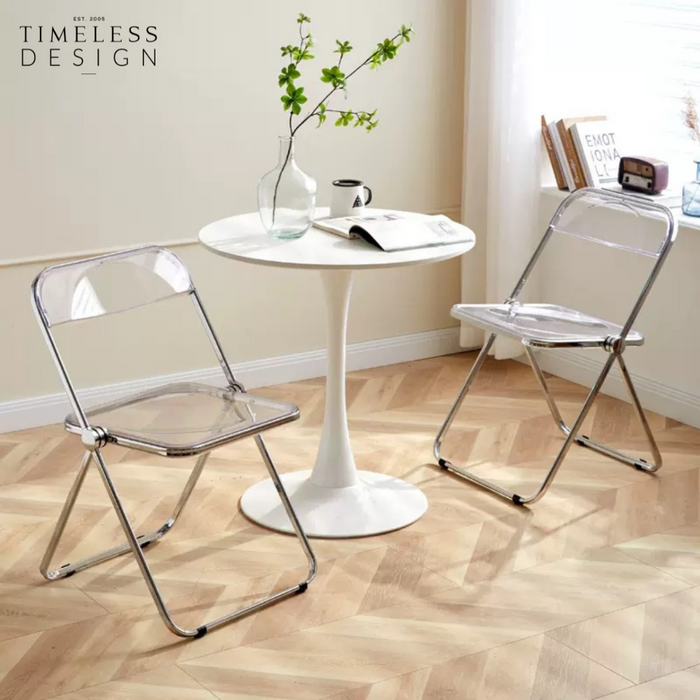 Pille Foldable Acrylic Metal Chair