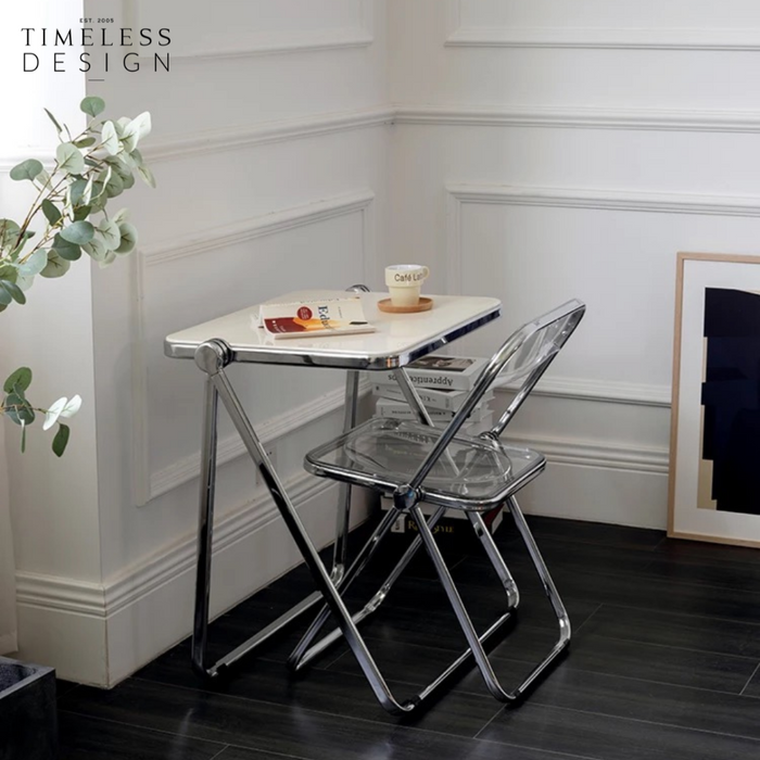 Pille Foldable Acrylic Metal Chair