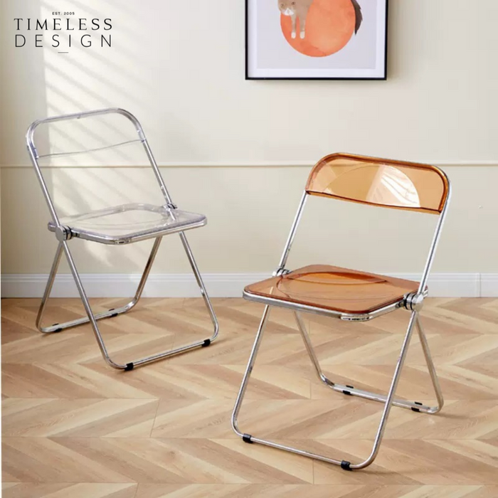 Pille Foldable Acrylic Metal Chair