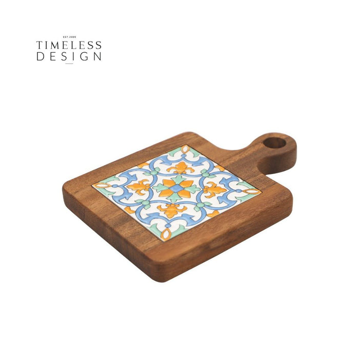 Otis Retro Acacia Wood Tile Heat Resistant Pot Holder