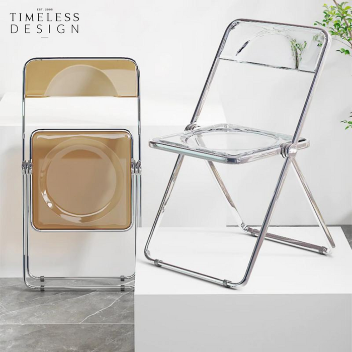 Pille Foldable Acrylic Metal Chair