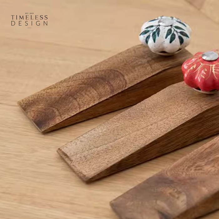 Bombay Wooden Non-Slip Door Stopper