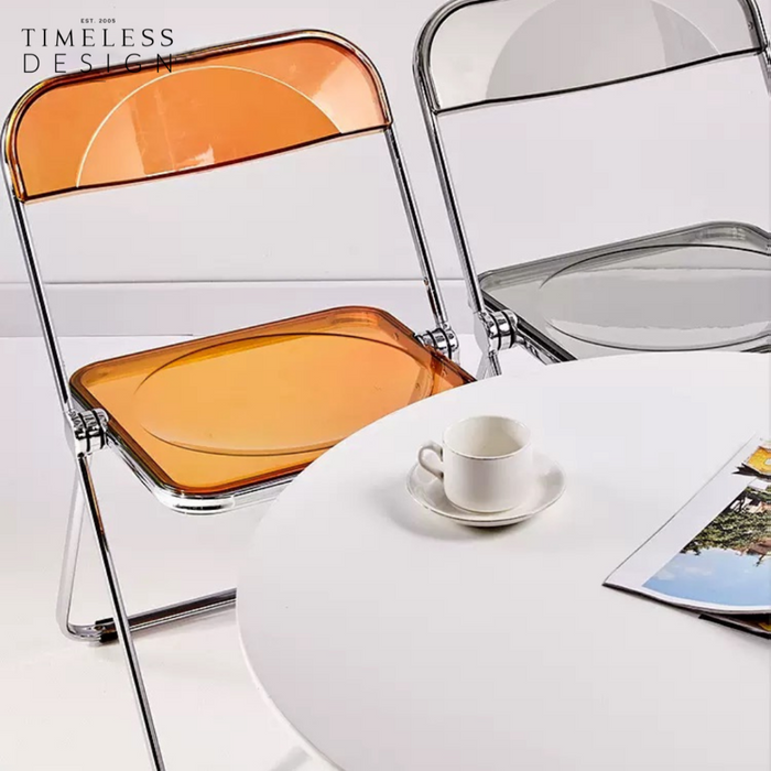 Pille Foldable Acrylic Metal Chair