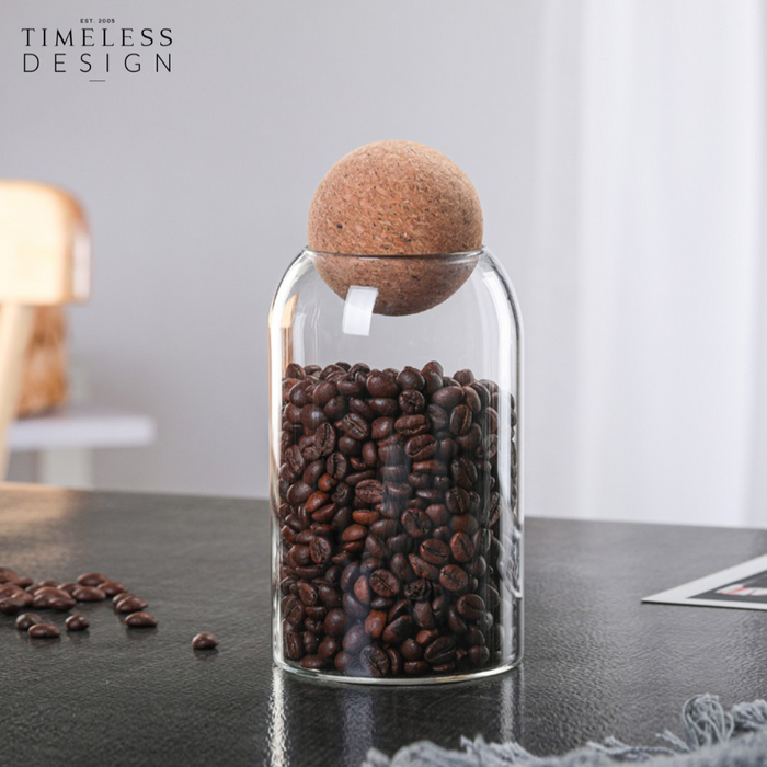 Tiga Glass Storage Bottle with Cork Sets (3-in-1)