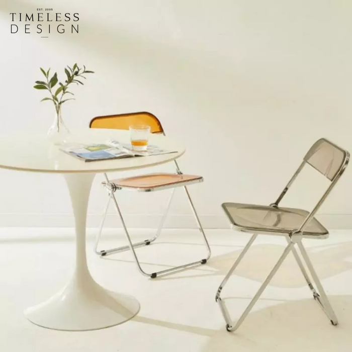 Pille Foldable Acrylic Metal Chair