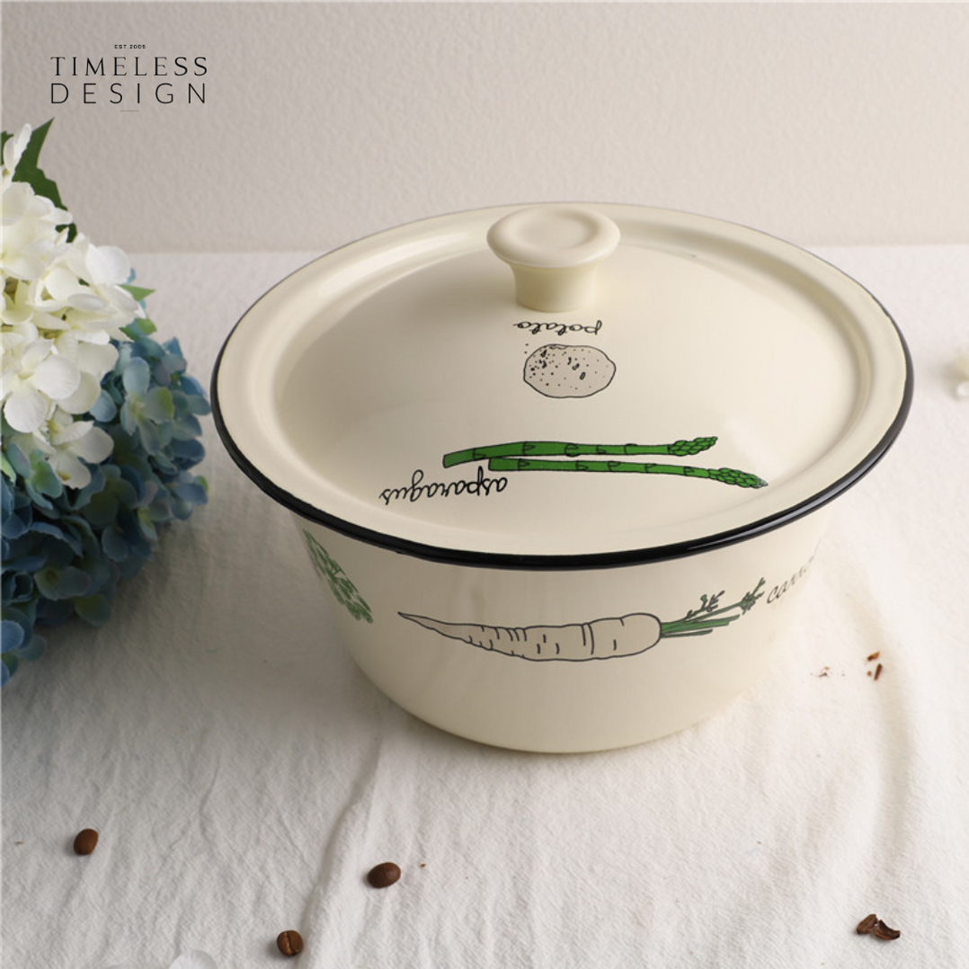 Naarden Enamel Salad Bowl with Cover I Enamel Kitchenware Malaysia I ...