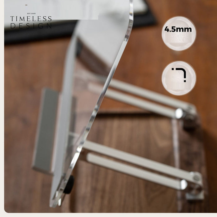Buku Walnut Wood Acrylic Adjustable Desktop Reading Stand