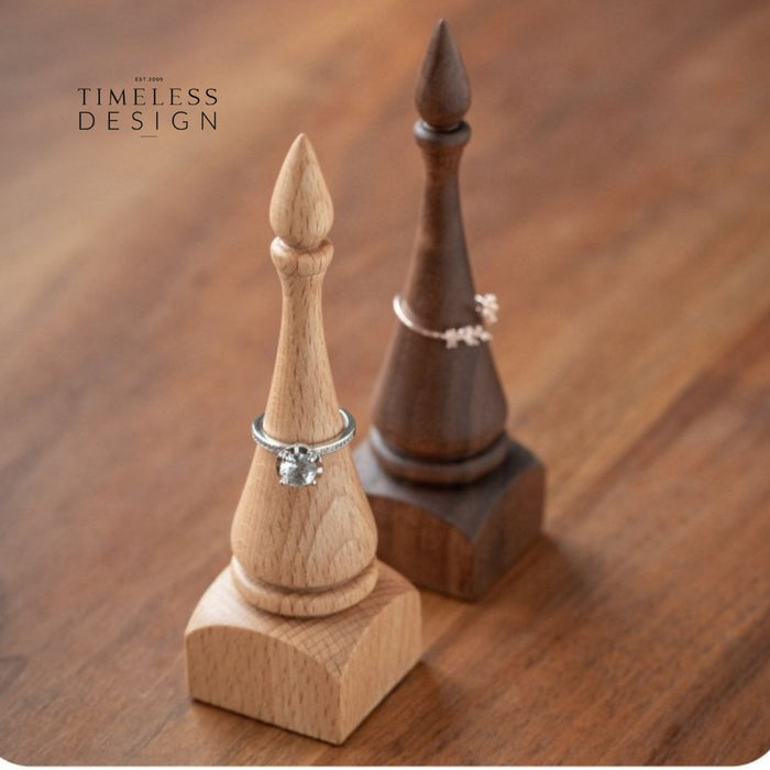 Chess Wooden Vintage Ring Holder