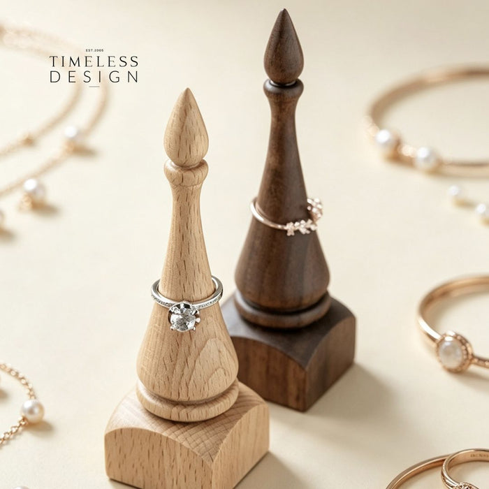 Chess Wooden Vintage Ring Holder